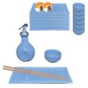 Ver imagem 1 de Kit Oriental Azul para Sushi 4 Pessoas Completo e Pratico