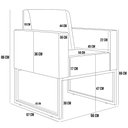 Ver imagem 7 de Kit 2 Poltronas Decorativas para Sala e Recepção Base Fixa de Metal Helô L02 Linho Cru - Lyam