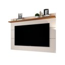 Ver imagem 3 de Painel Grande 180 cm Com Prateleira Até 65 Polegadas Off White Freijó Jammie Shop JM