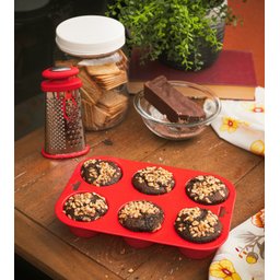FORMA PARA 6 CUPCAKES DE SILICONE - MOZCADA - 4