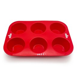 FORMA PARA 6 CUPCAKES DE SILICONE - MOZCADA - 1