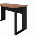 Ver imagem 6 de Escrivaninha em L 120 cm X 150 cm Home Office e Escritório Pés Metal F5 Office Cor:Nogal com Preto