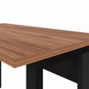 Ver imagem 7 de Escrivaninha em L 120 cm X 150 cm Home Office e Escritório Pés Metal F5 Office Cor:Nogal com Preto