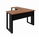 Ver imagem 5 de Escrivaninha em L 120 cm X 150 cm Home Office e Escritório Pés Metal F5 Office Cor:Nogal com Preto