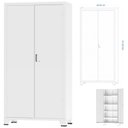 Ver imagem 2 de Armário de Aço 1,94 X 0,90 X 0,40 Branco - Ultra Móveis