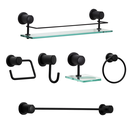 Ver imagem 1 de Kit Acessórios Suportes Banheiro Lavabo 6 Peças Preto Luxo