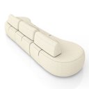 Ver imagem 5 de Sofá Sala de Estar Modulado França 326cm Encosto Articulável com Almofadas Bouclê Offwhite G45 - Gra