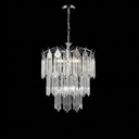 Ver imagem 5 de Lustre Cromado Vidro Sala Jantar Teto Pendente