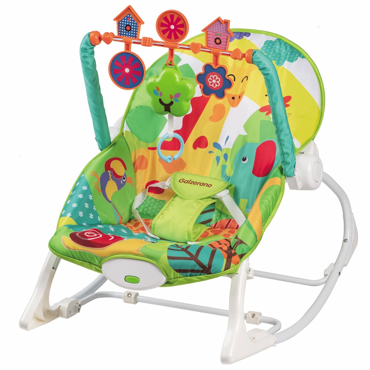 Cadeira de Balanço Com Móbile Infantil Descanso Do Bebê De 0 à 18 Kg Nina Colorida Galzerano