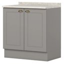 Ver imagem 1 de Balcao com Tampo 2 Portas 80 Cm Americana Cinza Calcare Henn