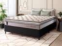 Ver imagem 1 de Conjunto Cama Box Casal c/ Molas Ensacadas Liverpool Preto 138x188x73