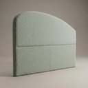 Ver imagem 2 de Cabeceira Cama Box King Colli 195cm Estofada Orgânica Moderna Bouclê Verde Menta - Desk Design
