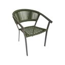 Ver imagem 2 de Kit 4 Cadeiras de Jantar Corda Náutica Verde Musgo Base Aluminio Rami Sofia Linha Plus