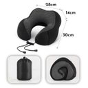 Ver imagem 3 de Almofada Travesseiro Pescoçoviagem Fecho Ajustável Cor:cinza [f102]