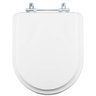 Assento Sanitário Tampa de Vaso Branco Mdf Laqueado Riviera para Bacia Celite - 1