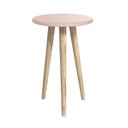 Ver mais imagens de Dormitório Theo 3 Portas, Mesa de Canto Rosa com Pés Madeira Natural e Colchão D18 - Reller Móveis
