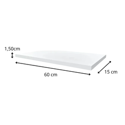 Conjunto 3 Prateleira Mdf Branco 60cm - 3