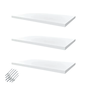 Conjunto 3 Prateleira Mdf Branco 60cm