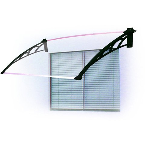 Toldo Versátil 80x60cm Braço Preto com Chapa Cristal Grifit