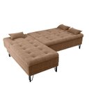 Ver imagem 3 de Sofá Cama Chaise Versátil 3 Lugares Boucle:boucle Marrom