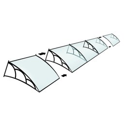 Toldo Versátil 120x60cm Braço Preto com Chapa Cristal - 4