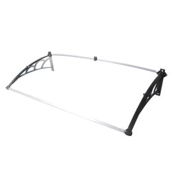 Toldo Versátil 120x60cm Braço Preto com Chapa Cristal - 1