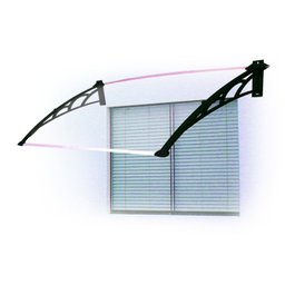 Toldo Versátil 120x60cm Braço Preto com Chapa Cristal - 2