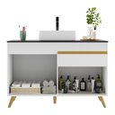 Ver imagem 4 de Gabinete Banheiro 2 Portas e 1 Gaveta Retrô 120cm Multimóveis V5025 Branco