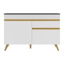 Ver imagem 5 de Gabinete Banheiro 2 Portas e 1 Gaveta Retrô 120cm Multimóveis V5025 Branco