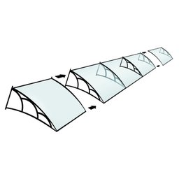 Toldo Versátil 120x60cm Braço Branco com Chapa Cristal - 4