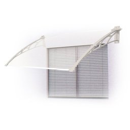 Toldo Versátil 120x60cm Braço Branco com Chapa Cristal - 1
