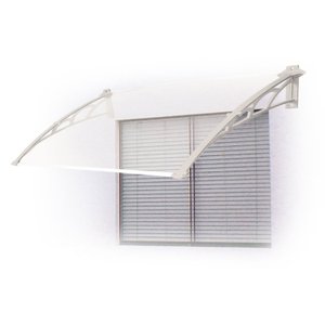 Toldo Versátil 120x60cm Braço Branco com Chapa Cristal