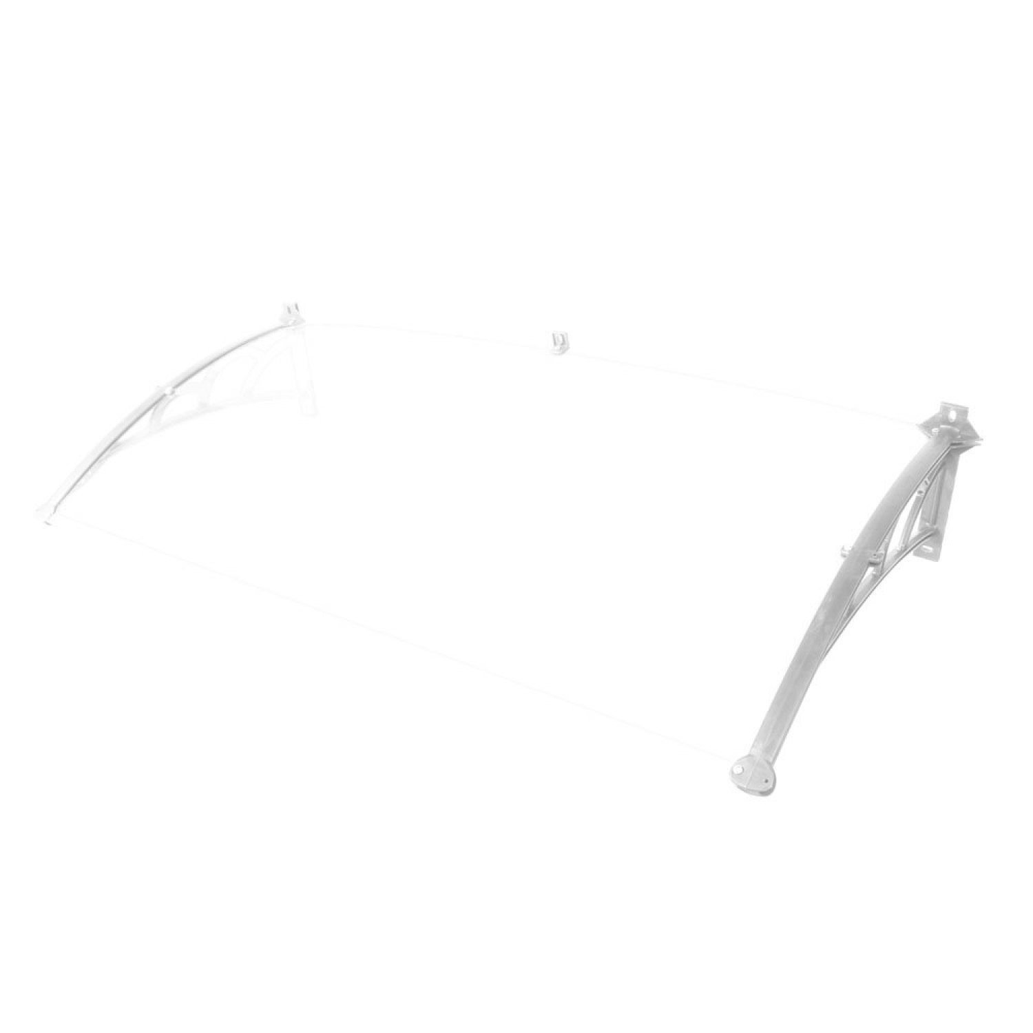 Toldo Versátil 120x60cm Braço Branco com Chapa Cristal - 2