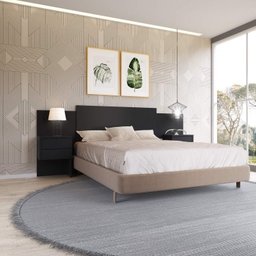 Conjunto Quarto com Guarda-Roupa 2 Portas de Correr e Cabeceira Prius Espresso Móveis - 2