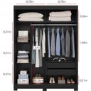 Ver mais imagens de Conjunto Quarto com Guarda-Roupa 2 Portas de Correr e Cabeceira Prius Espresso Móveis