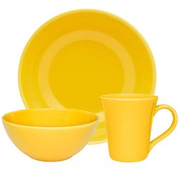 Kit Jogo Café Lanche Amarelo 12 Peças Oxford Cerâmica - 1 Kit Jogo Café Lanche Amarelo 12 Peças Oxford Cerâmica - 1