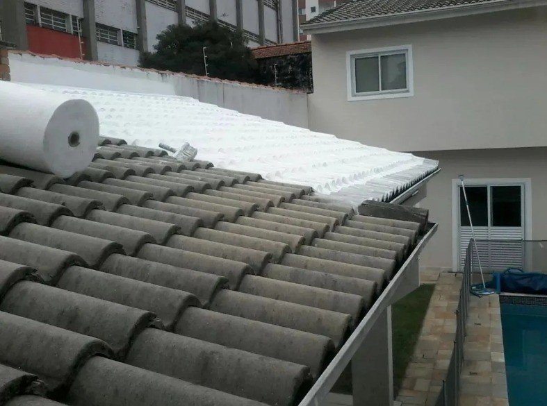 Manta Bidim Branca VP50 Impermeabilização Lajes Telhados - 2,15x84 - 4