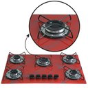 Ver imagem 4 de Cooktop 5bocas Ultra Chama 127/220v Marmo Vermelho