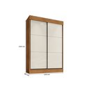 Ver imagem 4 de Guarda Roupa Casal 2 Portas Correr 4 Gvt Chicago Cedro/areia