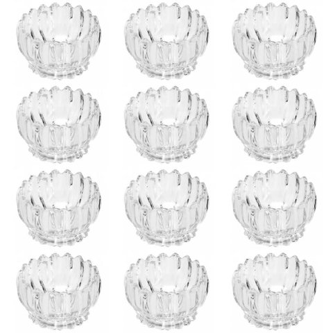 Jogo 12 Tigelas Mini Bowl Vidro Cristal 11x7cm Geneva Wolff Servir Sobremesa Molhos Doces Aperitivos