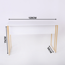 Ver imagem 7 de Mesa Escrivaninha para Escritorio Estilo Industrial Metal Dourado Mdf Branco