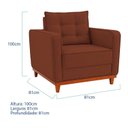 Ver imagem 3 de Kit 2 Poltronas Luxo Sala de Estar Bouclé Samuel