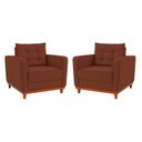 Ver imagem 2 de Kit 2 Poltronas Luxo Sala de Estar Bouclé Samuel