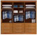 Ver imagem 2 de Guarda-roupa casal 3 portas espelho 9 gavetas 2,11m - Turim-Nature - Bianchi Móveis