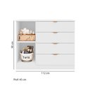 Ver imagem 3 de Quarto de Bebê com Roupeiro e Cômoda Sapateira Ayla Branco Acetinado Phoenix Baby