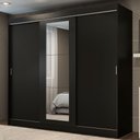 Ver imagem 1 de Guarda-roupa Casal Madesa Kansas 3 Portas de Correr com Espelho 3 Gavetas