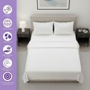 Ver imagem 5 de Jogo de Lençol Queen Hotel, 200 Fios Algodão, 4 Peças, Branco