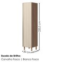 Ver imagem 3 de Paneleiro 1 Porta MDF 50x221 cm Kali 122291 Carvalho Toq Bianco Nicioli