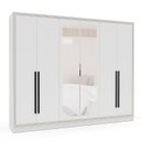 Ver imagem 3 de Guarda Roupa Casal com 6 Portas 4 Gavetas e Espelho 240852 Linha Valência Politorno Móveis