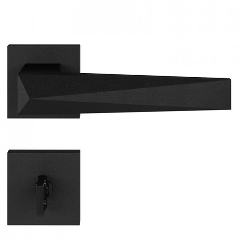 Fechadura Ascot Preto Texturizado Banheiro